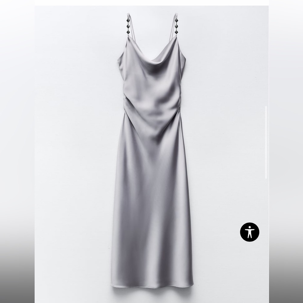 Zara jewel strap slip dress